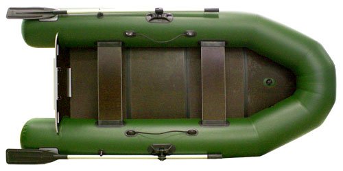 Лодка Фрегат М-280ЕК Киль л/т зел.25кг/пол-книжка/2отс.+киль/2чел/220кг/5л.с/62х2,0/бал.34см/750г/м фото